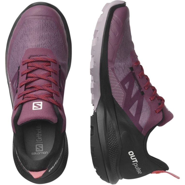 Tenis Senderismo Salomon Outpulse GTX Mujer Fucsia Negros | MX ANFH235